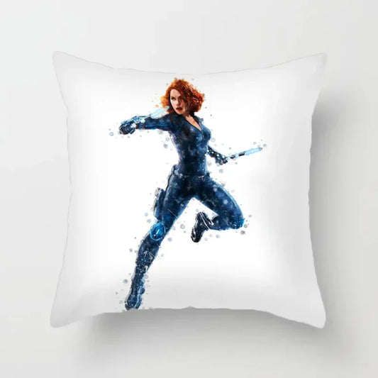 Kissenbezug Black Widow – Künstlerisches Aquarell