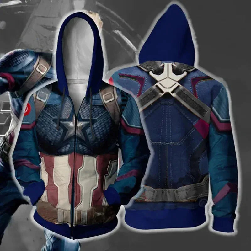 Avengers Captain America Kapuzenpullover - 3D Cosplay Hoodie