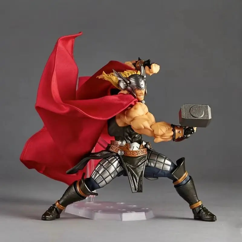 Thor-Figur – Leuchteffekte Mjolnir-Hammer Stoffumhang