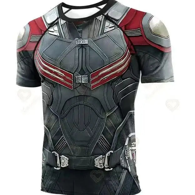 Kompressions-Trikot Ultron - Grau Rote Rüstung