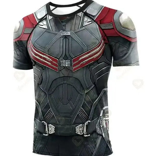 Kompressions-Trikot Ultron - Grau Rote Rüstung