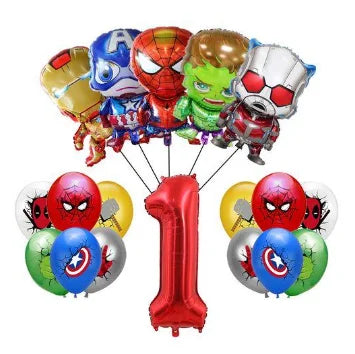 Avengers Geburtstagsdekoration - Ballon Zahl 1