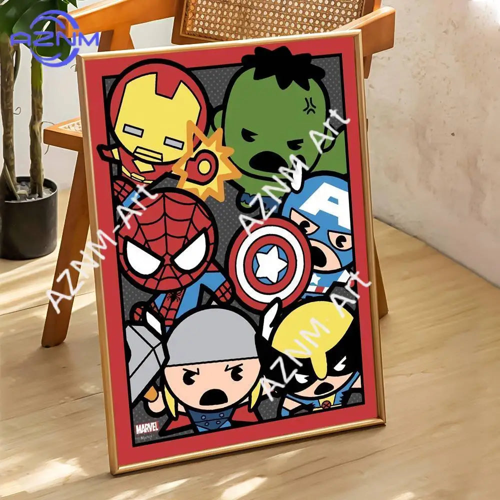 Poster Baby Hulk – Grüner Hintergrund Cartoon