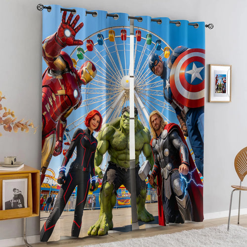 Avengers Superhelden Vorhänge – Verdunkelung Blau Team