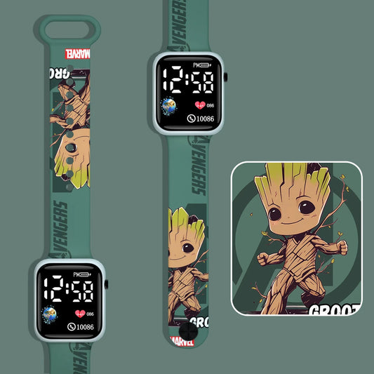 LED-Kinderuhr Baby Groot - Grün