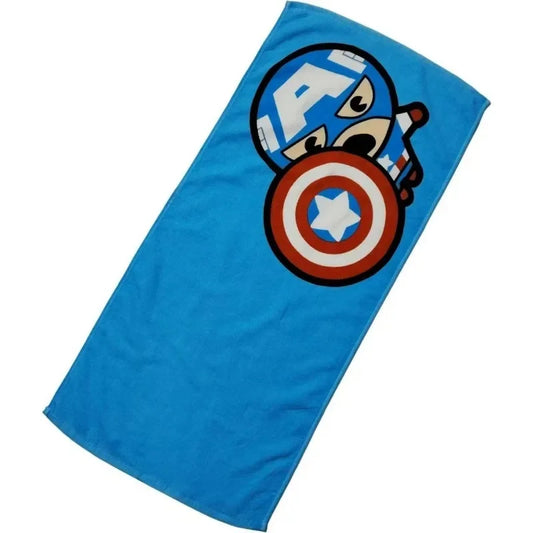 Kinderhandtuch Avengers Captain America – Comic-Gesicht Blau