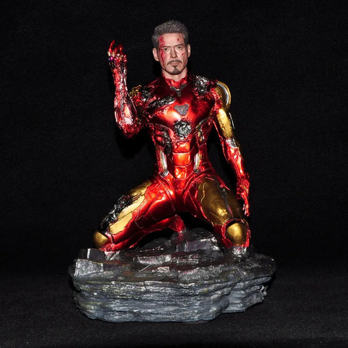 Iron Man Figur – Harzstatue MK85 Beschädigte kniende Pose