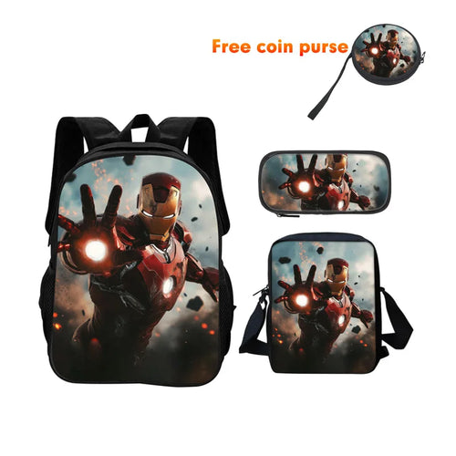 Avengers Iron Man 3-teiliges Schulranzen-Set – Repulsor Activated Dusty Sky