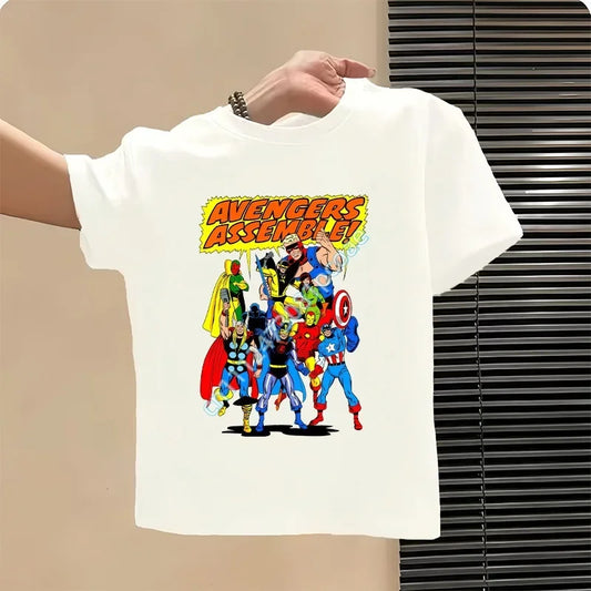 Kinder T-Shirt Avengers - Charaktere Design Weiß