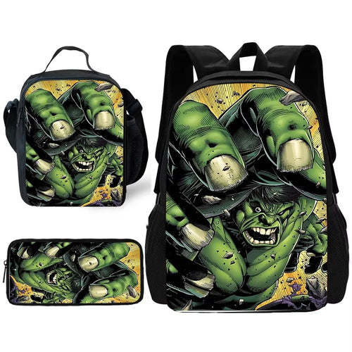 Hulk Rucksack-Set – Comic-Stil Zerstörerische Fäuste