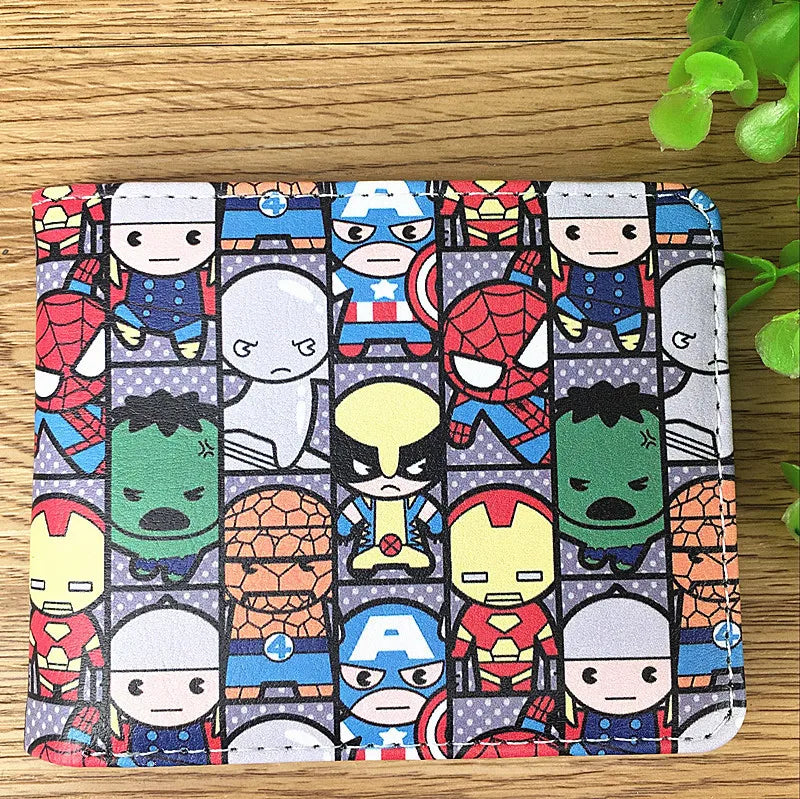 Bandai Marvel Chibi Multi-Helden Geldbörse - Streifenmuster
