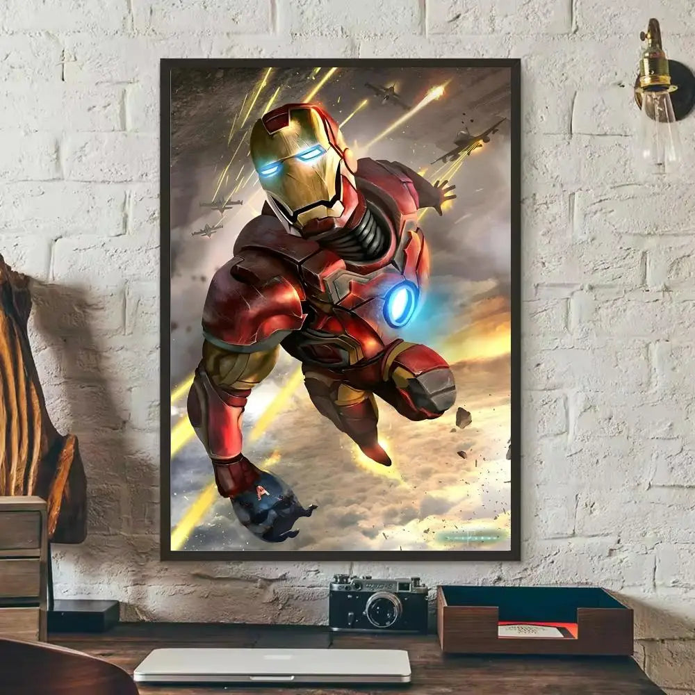 Iron Man Aufkleber - Nachtsilhouette