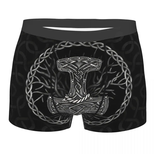 Thor Boxershorts – Mjolnir Hammer und keltischer Lebensbaum