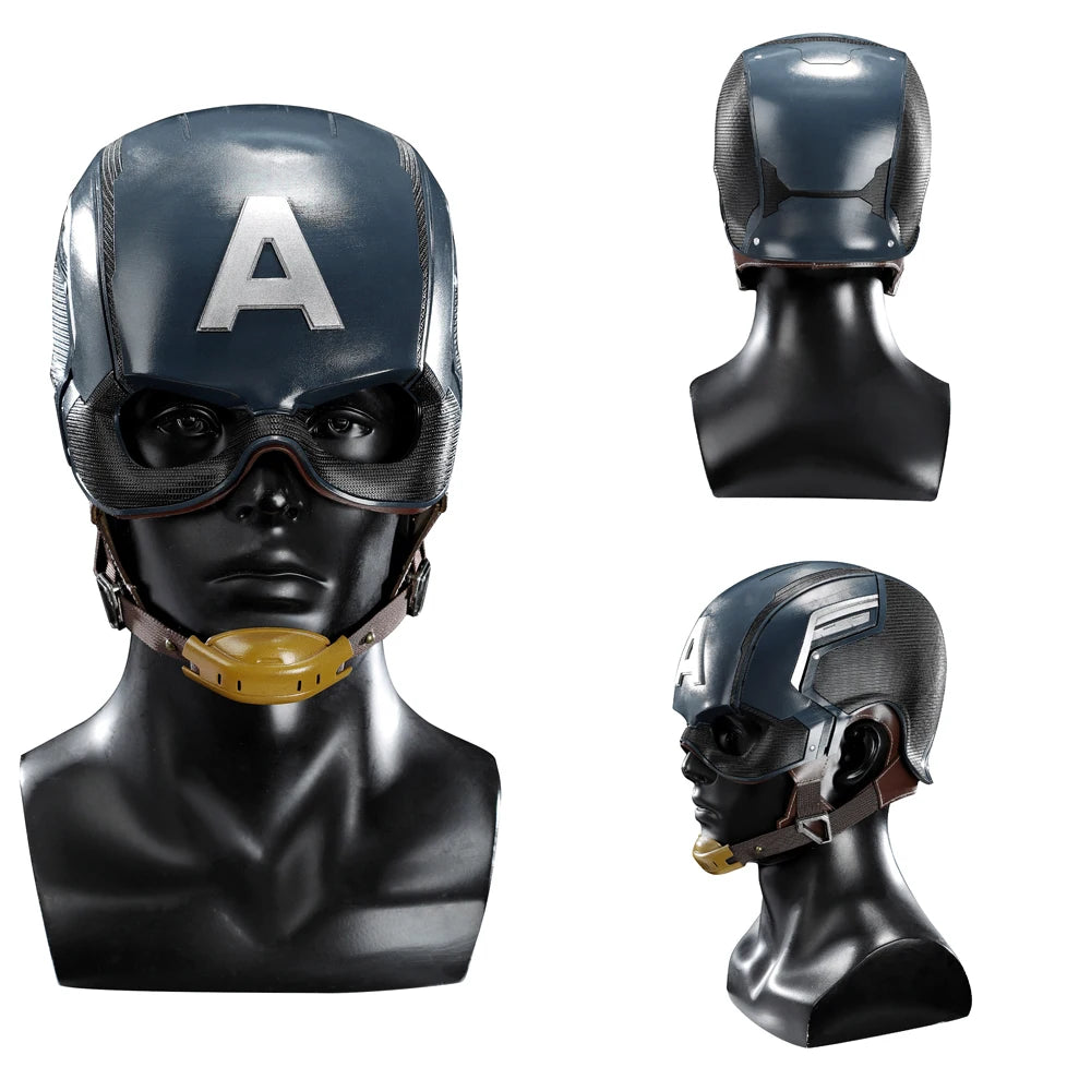 Captain America Premium Kostüm für Erwachsene - Helm, Stern und Stiefel