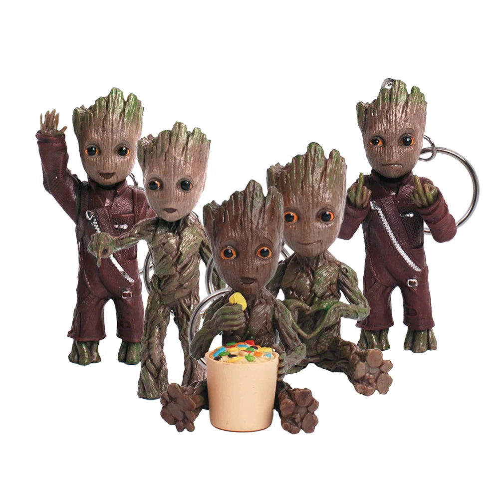 Schlüsselanhänger Baby Groot 3D-Figur – Verschiedene Kostüme Kollektion