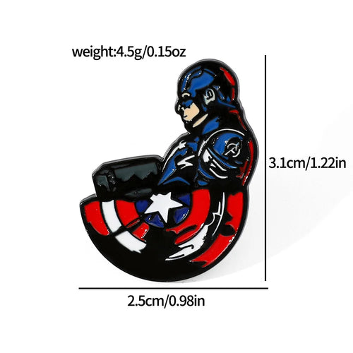 Avengers Captain America Abzeichen - Emaille Pin Schild