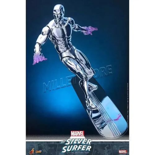 Hot Toys Silver Surfer Figur - 1/6 Marvel Fantastic Four mit Surfbrett