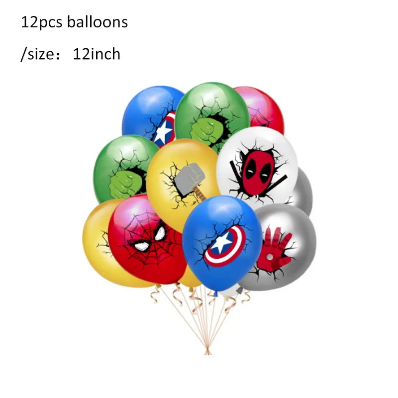 Geburtstagsdekoration Avengers – Ballons x12