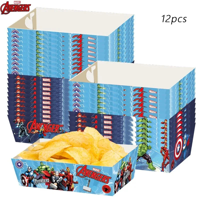 Pappschale Avengers - Einweggeschirr Pommes Popcorn 12 Stk.