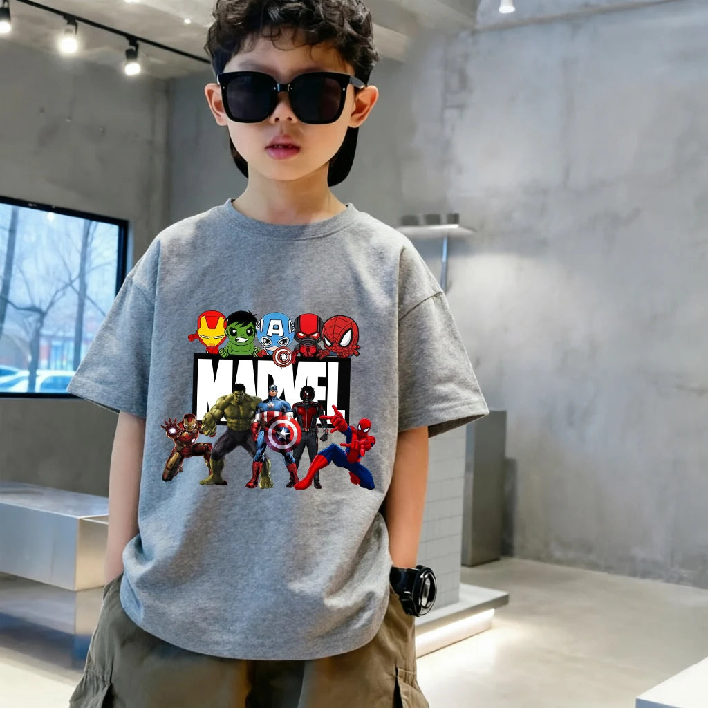 Kinder T-Shirt Marvel - Chibi Gruppe Bunt