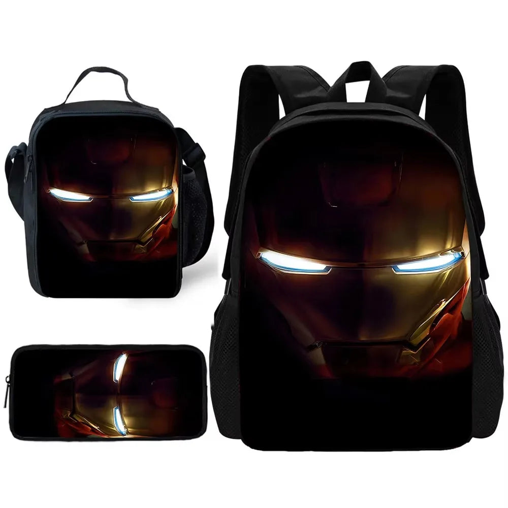 Set Schultasche Avengers Iron Man - Helm Nahaufnahme Dunkel