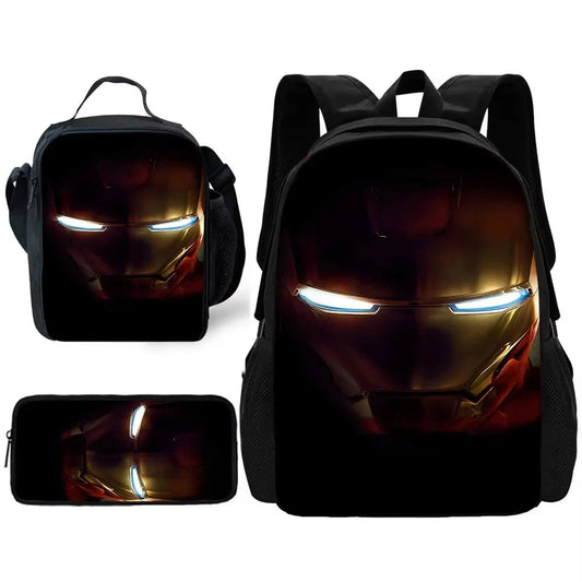Set Schultasche Avengers Iron Man - Helm Nahaufnahme Dunkel
