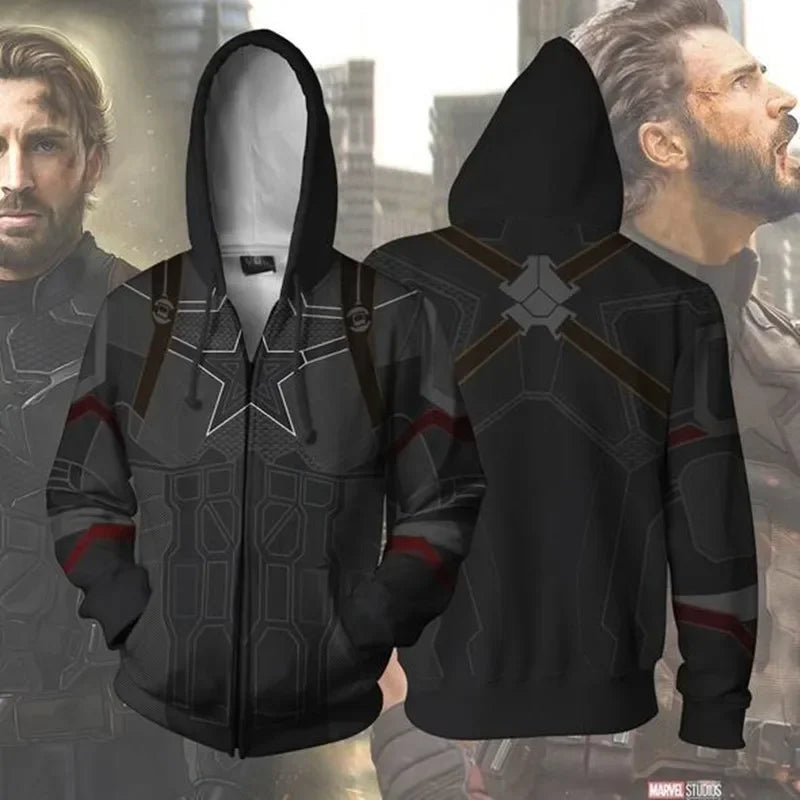 Avengers Captain America Kapuzenpullover - 3D Cosplay Hoodie