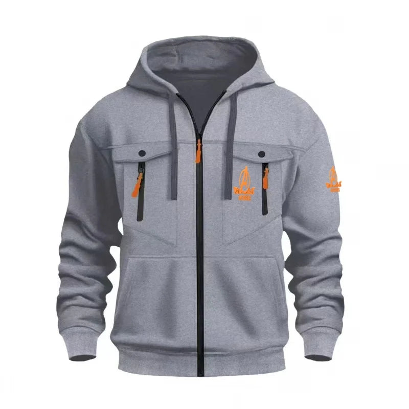 Kapuzenpullover mit Reißverschluss Marvel Avengers – Neon-Logo, Multitaschen, Herren