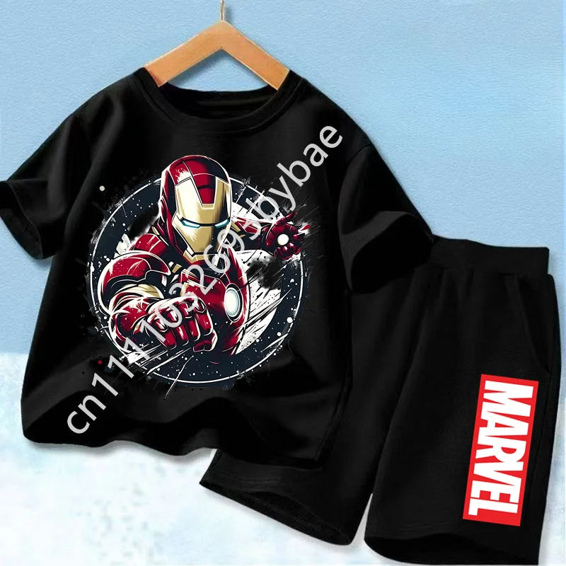 T-Shirt Avengers Iron Man Kinder - Komplett Schwarz