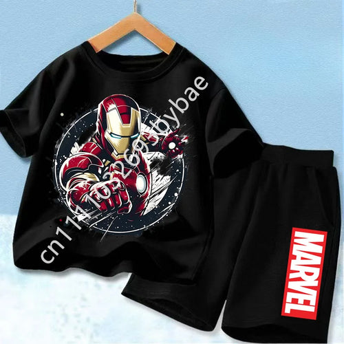 T-Shirt Avengers Iron Man Kinder - Komplett Schwarz