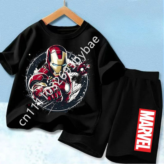T-Shirt Avengers Iron Man Kinder - Komplett Schwarz