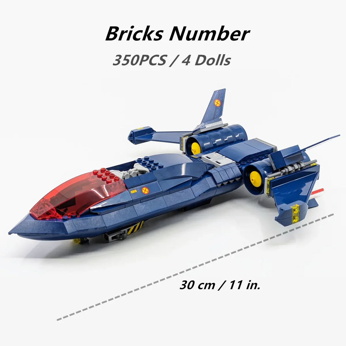 Spielzeug Bausteine Flugzeug X-Jet Blackbird - Modell Avengers X-Men