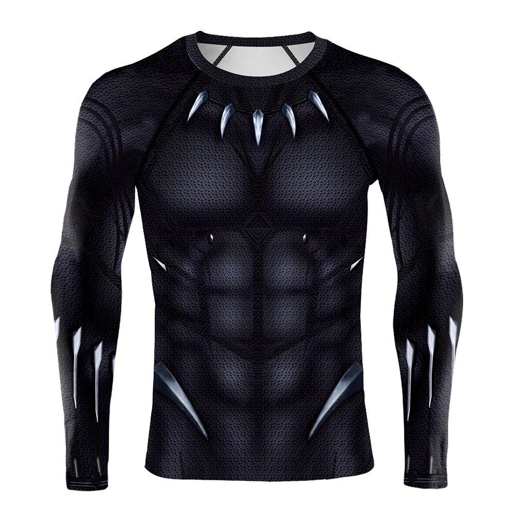 Black Panther Kompressions-T-Shirt - Krallen-Schuppen-Design