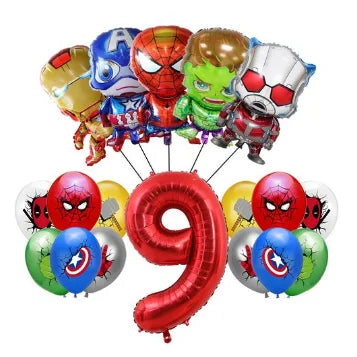 Avengers Geburtstagsdeko - Zahlenballon 9