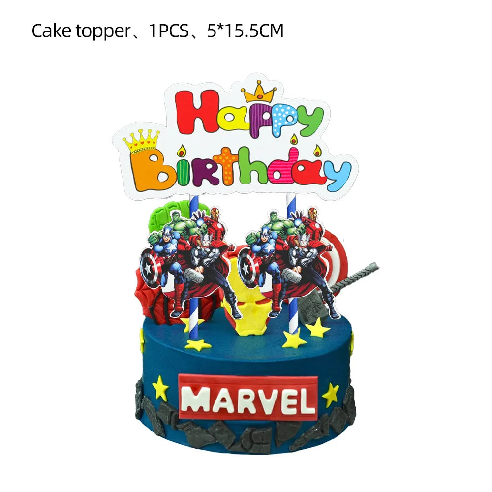 Avengers Geburtstag Deko - Tortenaufsatz