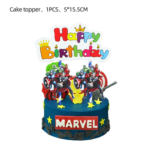 Avengers Geburtstag Deko - Tortenaufsatz