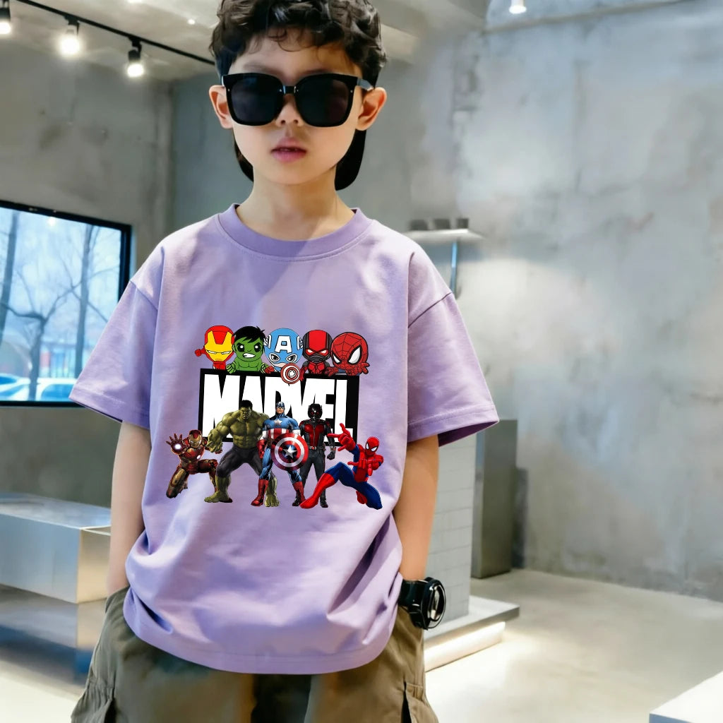 Kinder T-Shirt Marvel - Chibi Gruppe Bunt