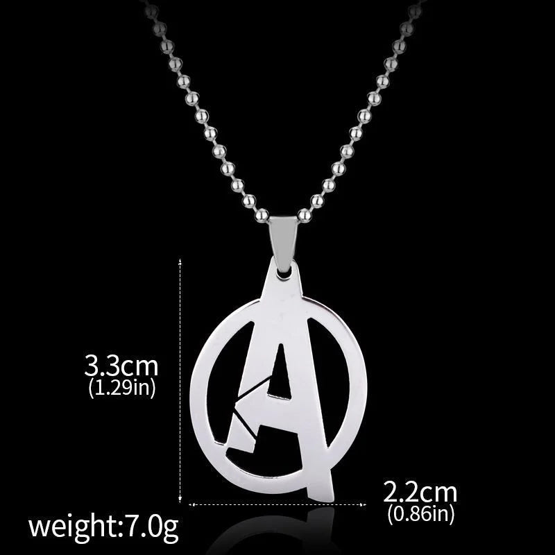 Avengers Logo Halskette A - Silberner Anhänger