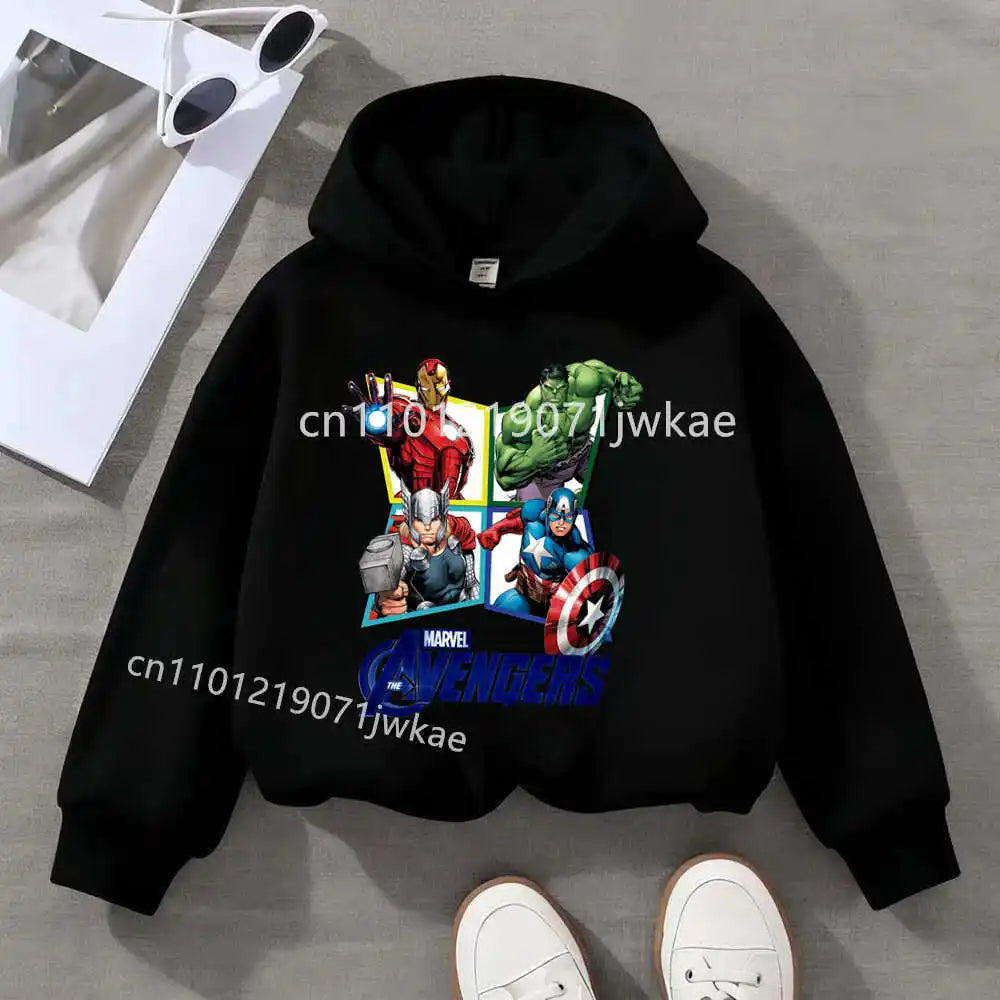 Kapuzenpullover Kinder Avengers Raute 4 Helden - Schwarz
