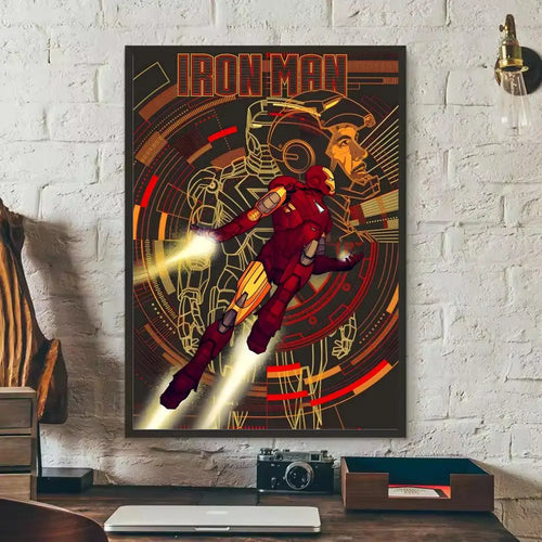 Aufkleber Iron Man - Heldenhafte Pose