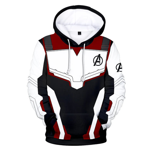 Avengers Endgame Hoodie - Quantenanzug 3D Weiß Rot
