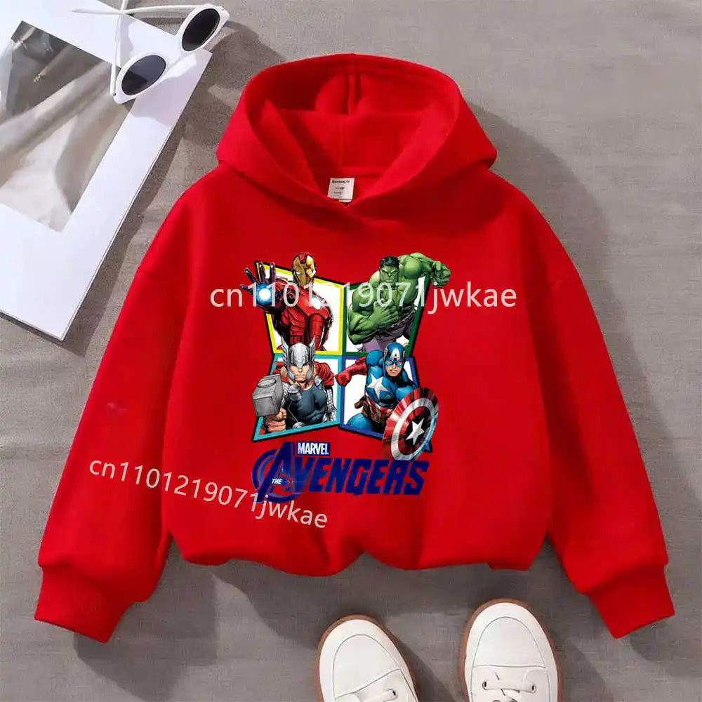Kapuzenpullover Kinder Avengers Raute 4 Helden - Rot