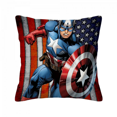 Kissenbezug Captain America - Hintergrund Amerikanische Flagge