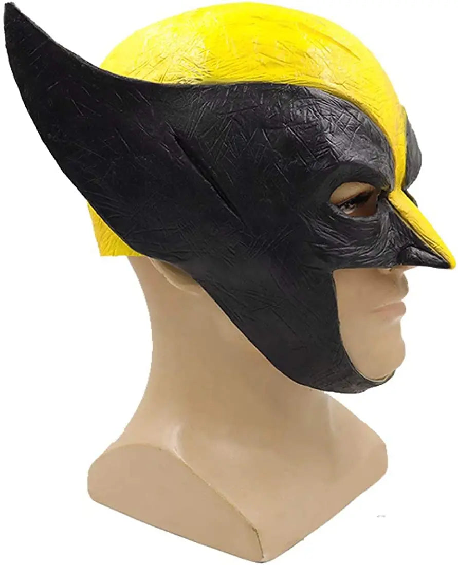 Cosplay Wolverine Maske - Latex Halbmaske Gelb Schwarz