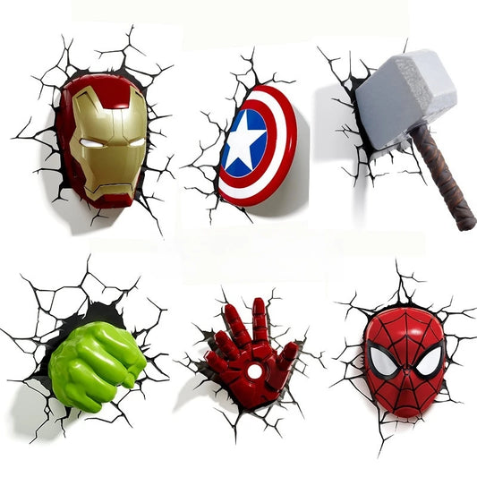 Avengers Iron Man Captain America Aufkleber - 3D Trompe-l'œil Wandbild