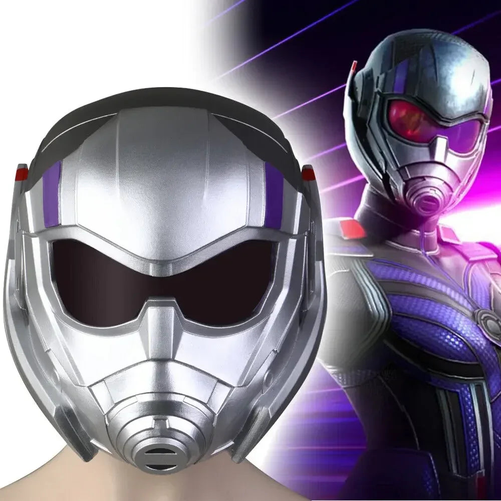Ant-Man and the Wasp Cosplay-Helm - Silber und Schwarz mit violetter Blende