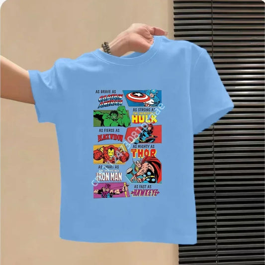 Kinder T-Shirt Avengers So mutig wie Captain America - Hellblau