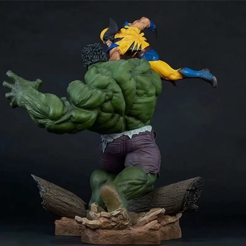 Hulk gegen Wolverine PVC-Statue – Sammlerstück Kampfszene