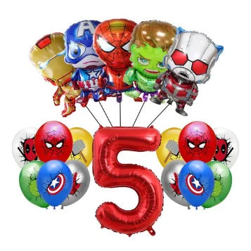 Avengers Geburtstagsdeko - Zahlenballon 5