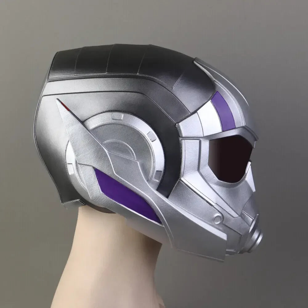 Ant-Man and the Wasp Cosplay-Helm - Silber und Schwarz mit violetter Blende